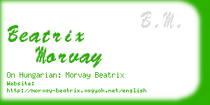 beatrix morvay business card